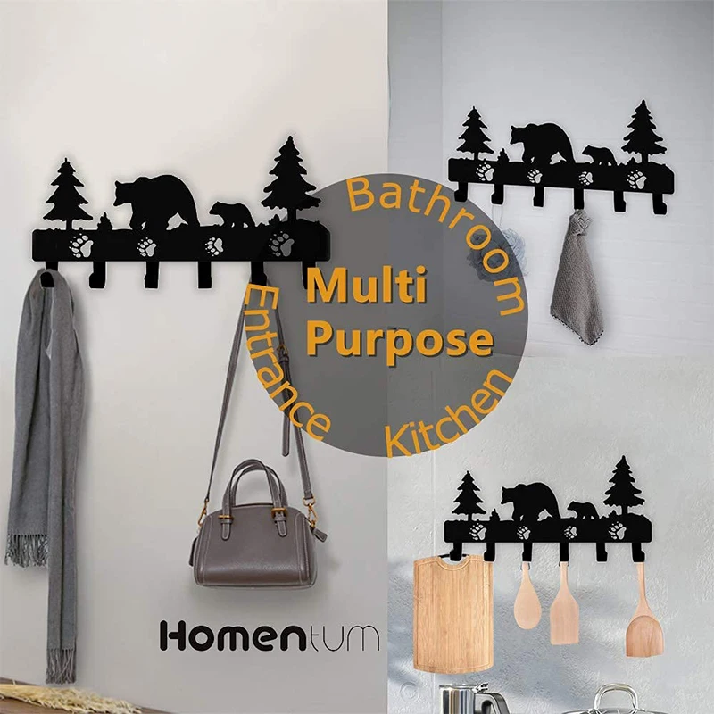 Factory Custom Laser Cutting Bending Wall Mounted Key Hanger Wall Key Holder Rack Decor Metal for Home Wall Door Custom Logo