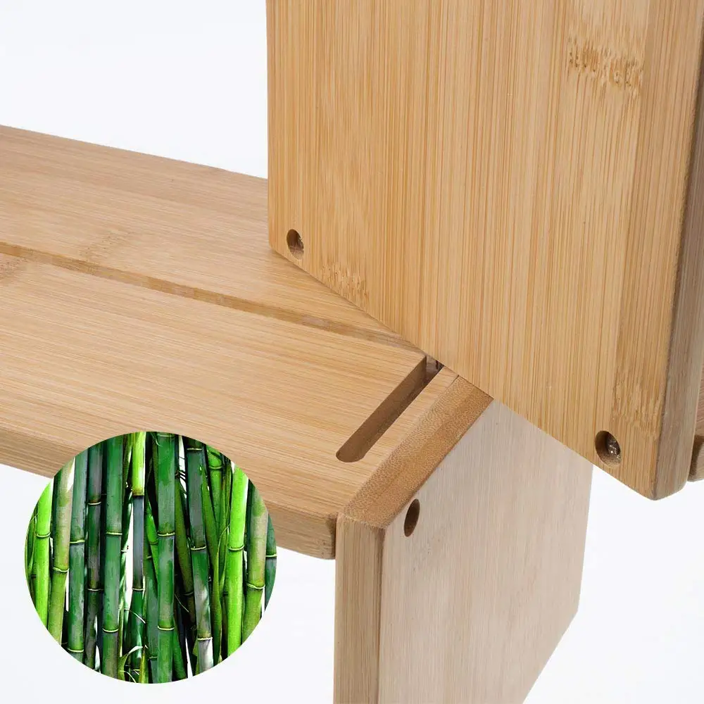Натуральный бамбук книга стенд полка прочный Настольный книжный шкаф