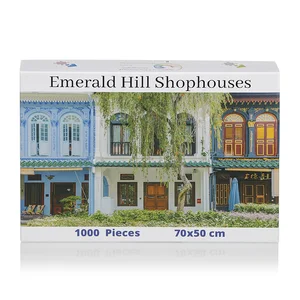 Custom Landscape Series Size Quantity Emerald Hill Shophouses 1000 Pieces Custom Puzzle for Printing