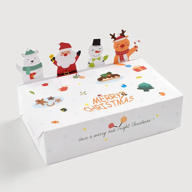 Christmas Gift Custom Design Printed Recyclable Biscuit Paper Packaging Cookie Boxes
