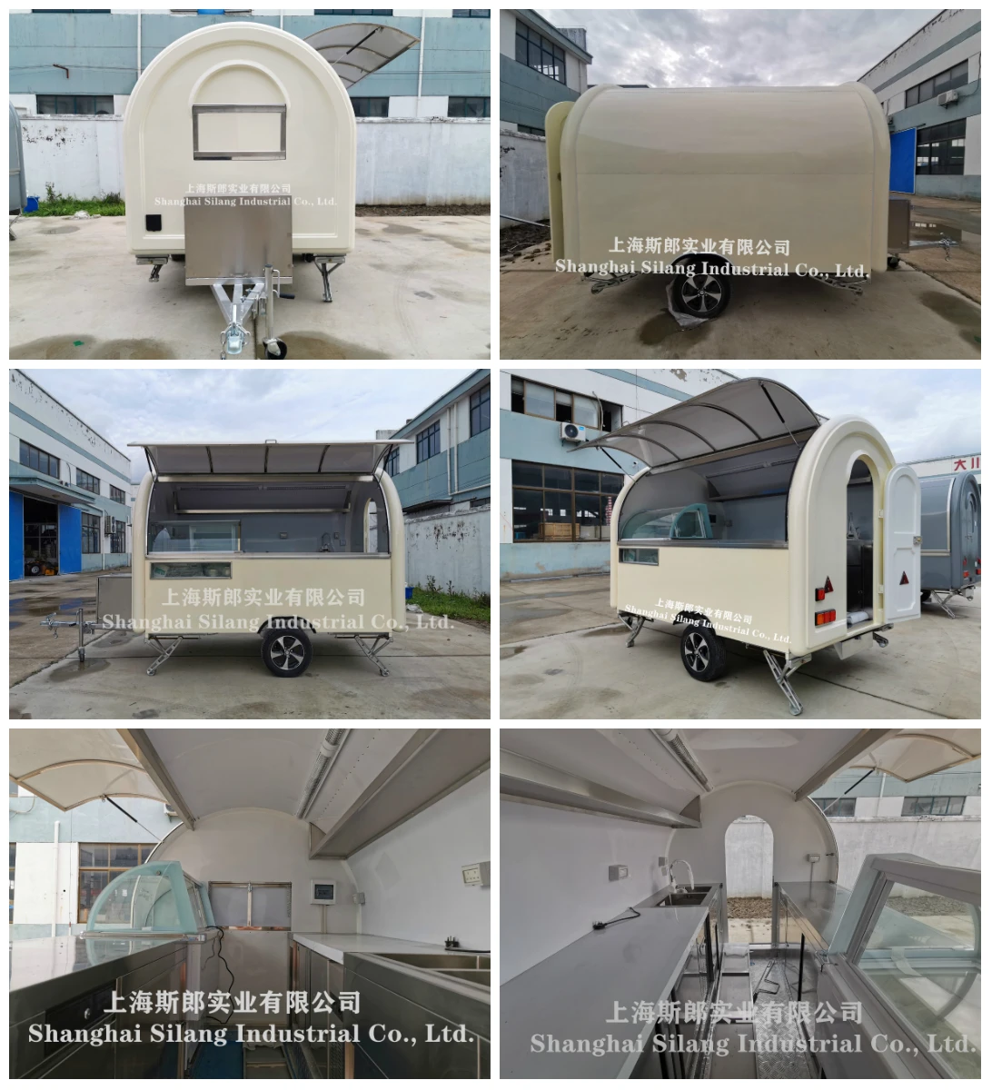 Mobile Food Kiosk Ice Cream Trucks Taco Cart Sweet Corn Shop Small Fast Food Trailer manufacture