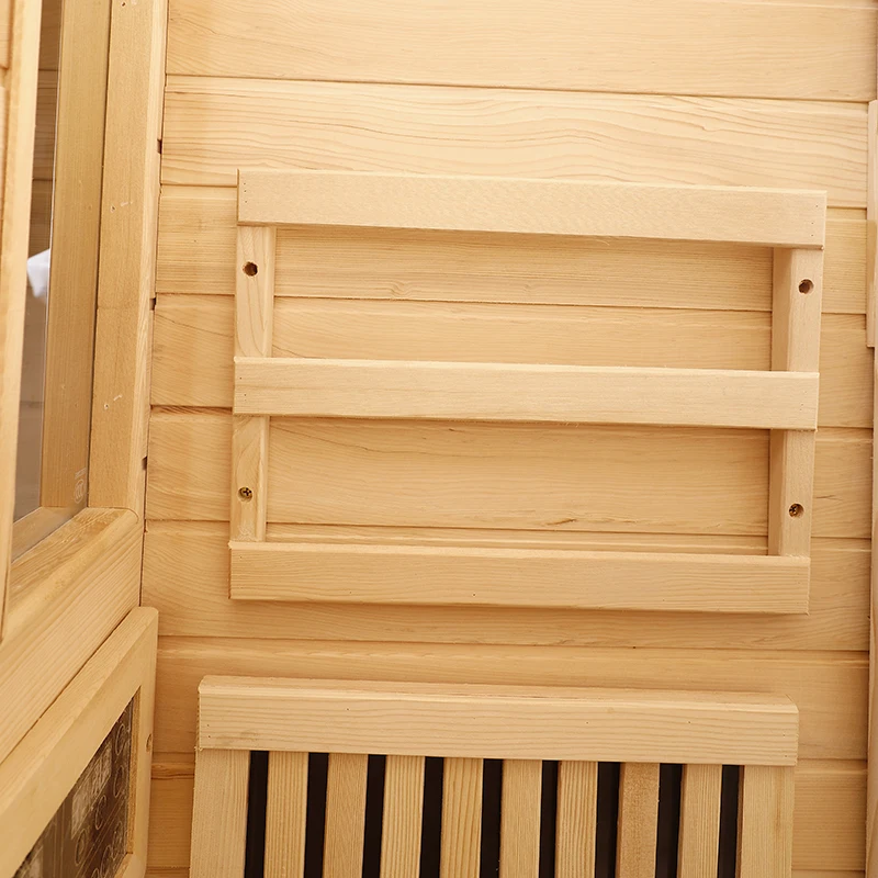 Cryo Sauna Single Control Panel 2500W Sauna Wooden Far Infrared Dry Steam Indoor Sauna Hemlock Equipment