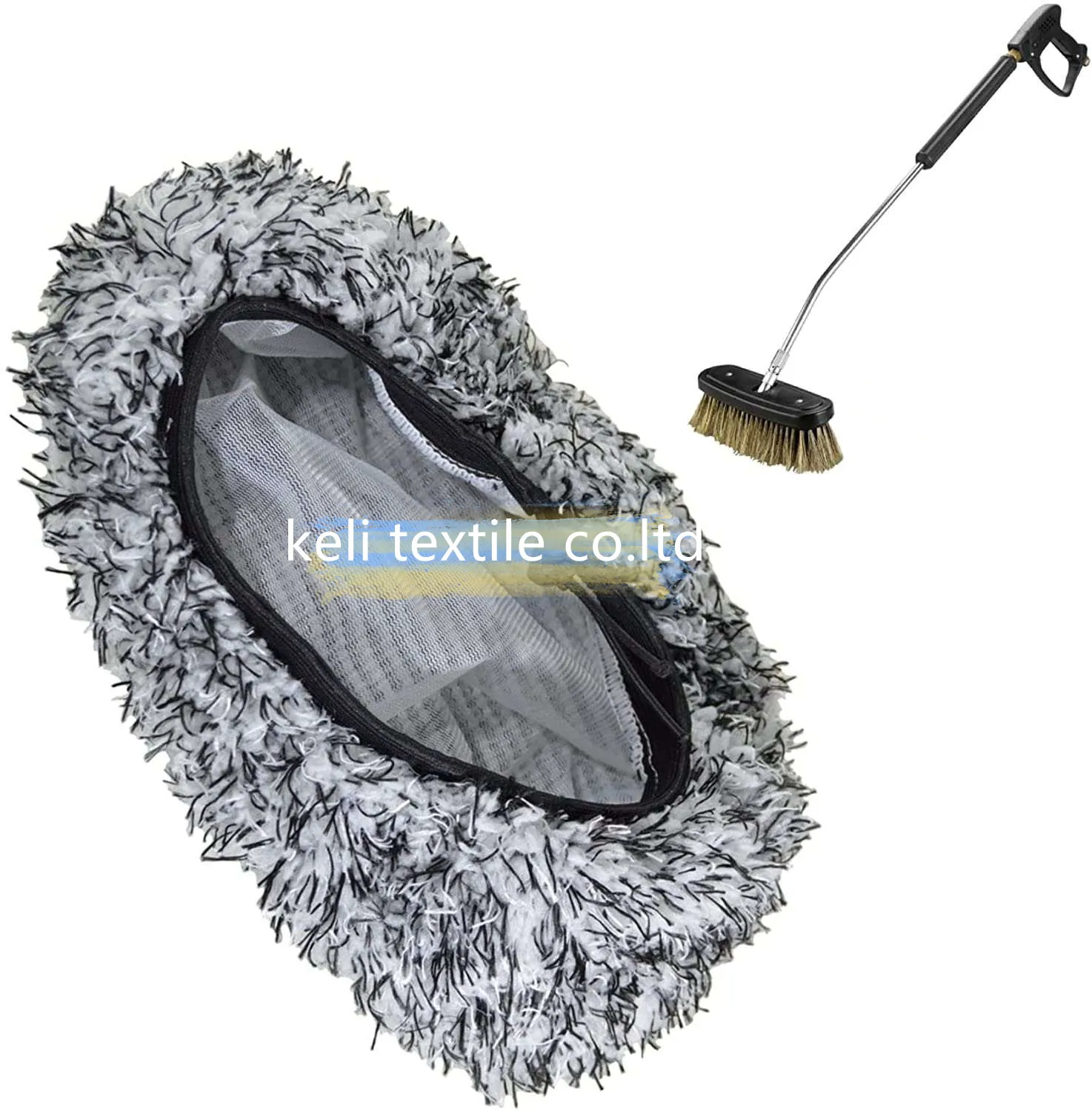 Car Loofa Foam Brush Mop Cover