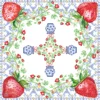 Pot de gingembre bleu fraise rouge