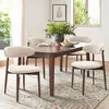 Beige-wooden dining chairs