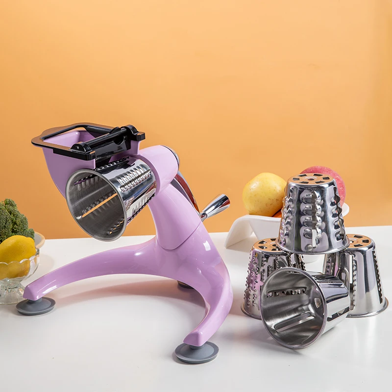 Manual Fruit Salad Machine  5 in 1 Stainless Steel Fruit and Vegetable Tools Vegetable Choppers Salad Maker