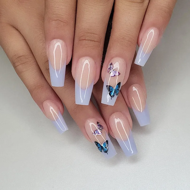 500 Nagelspitzen French Nails Ballerina – Natur/transparent, 10 Größen, ABS-Material (24*9*3.5 Cm)