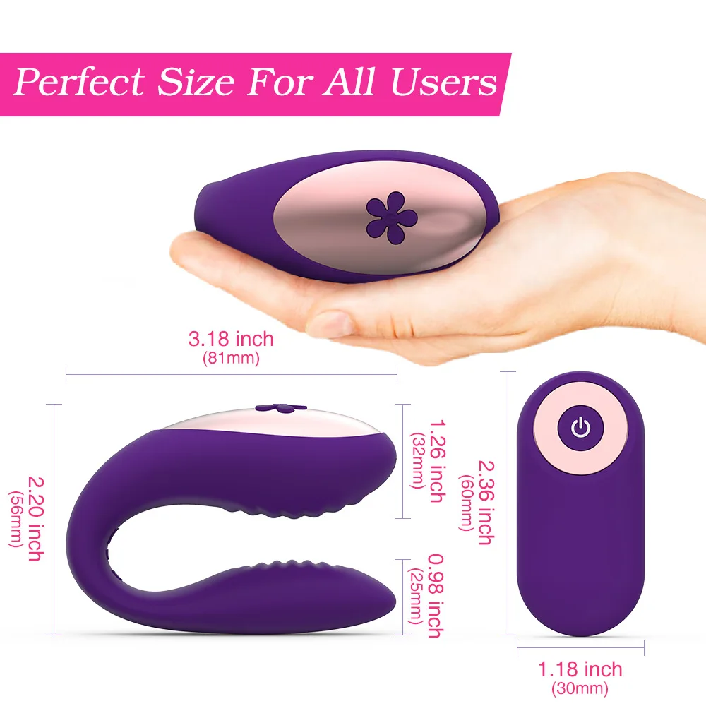 U Shape Wireless Multi Vibration Soft Silicone Clitoris G Spot Stimulating Female Sex Adult Toys 5928