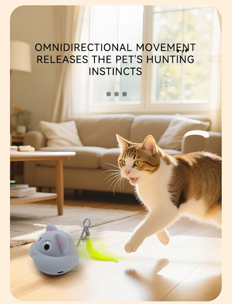 New Mouse-shaped Electric Cat Toy USB Charging Feature to Relieve Pets' Boredom Cat Toy Pet Products supplier