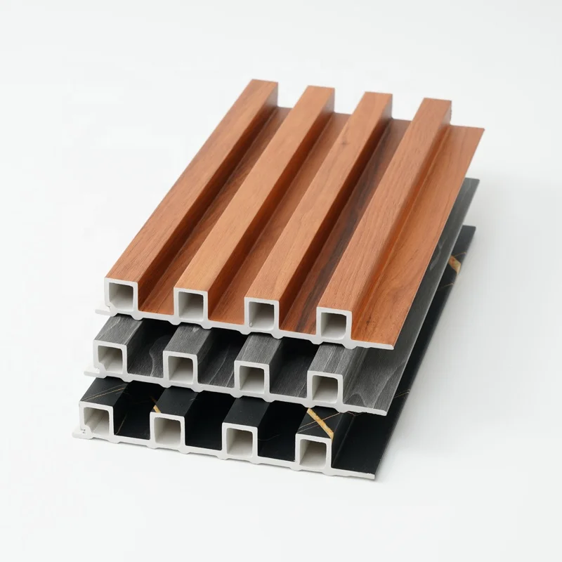 High Quality Modern Fireproof WPC Wall Panel Interior Wood 3D Bamboo ...