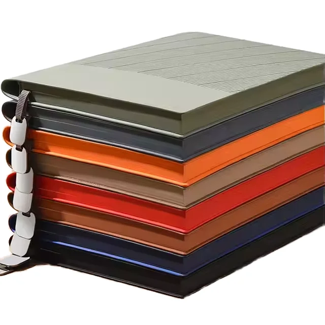 High-End A5 Notebook Fully Customizable Business Notebook 100 Inner Leather Promotional Metal Pendant Books Customizable Logo