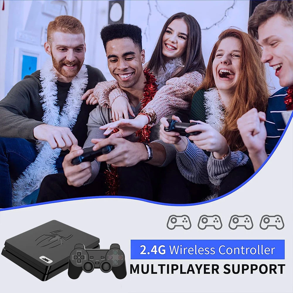 Topleo 4K 3D Video Game Console 2.4G Wireless Controller Retro Android Classic Game Console 500 Games
