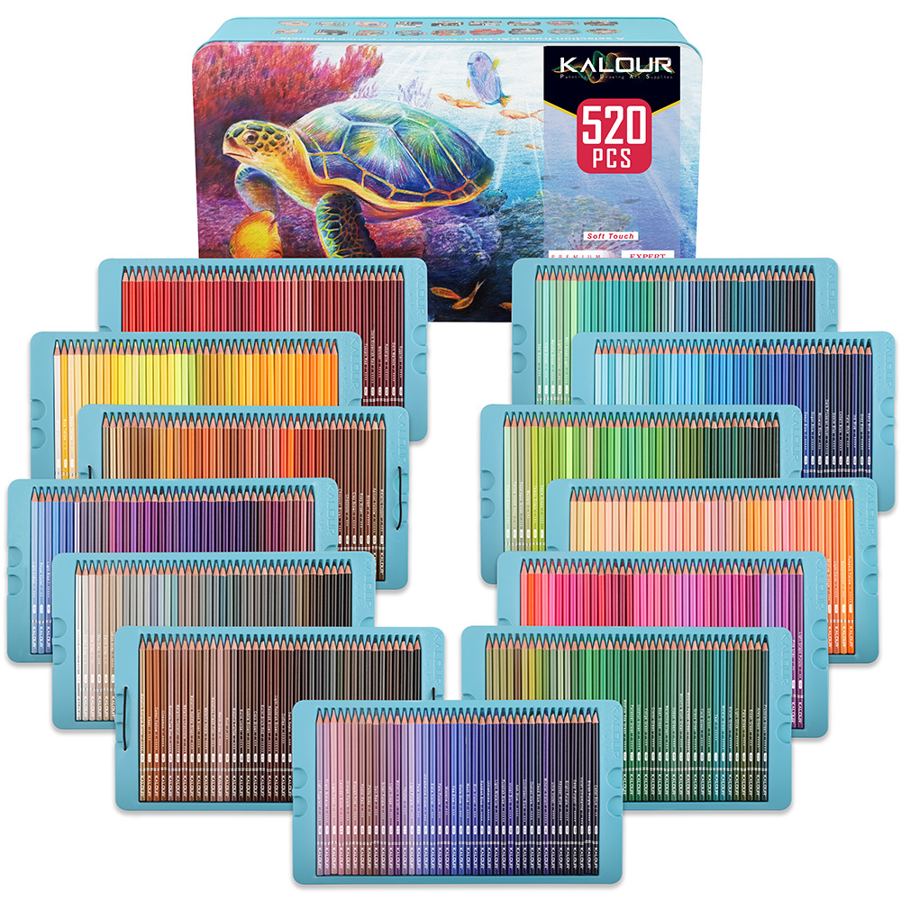 KALOUR Pro Colored Pencils - 520 Vibrant Colors for Artists