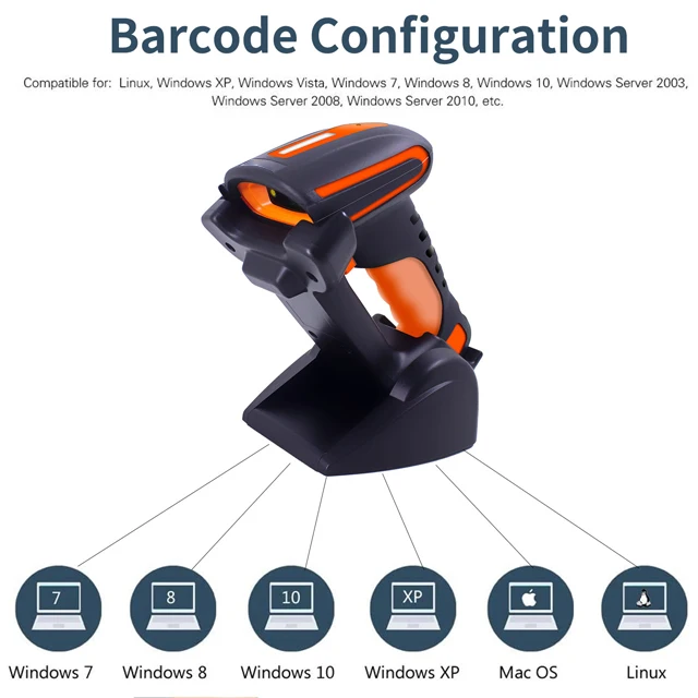 Symcode MJ-2020 DPM 2D USB Orange Industrial Barcode Scanner