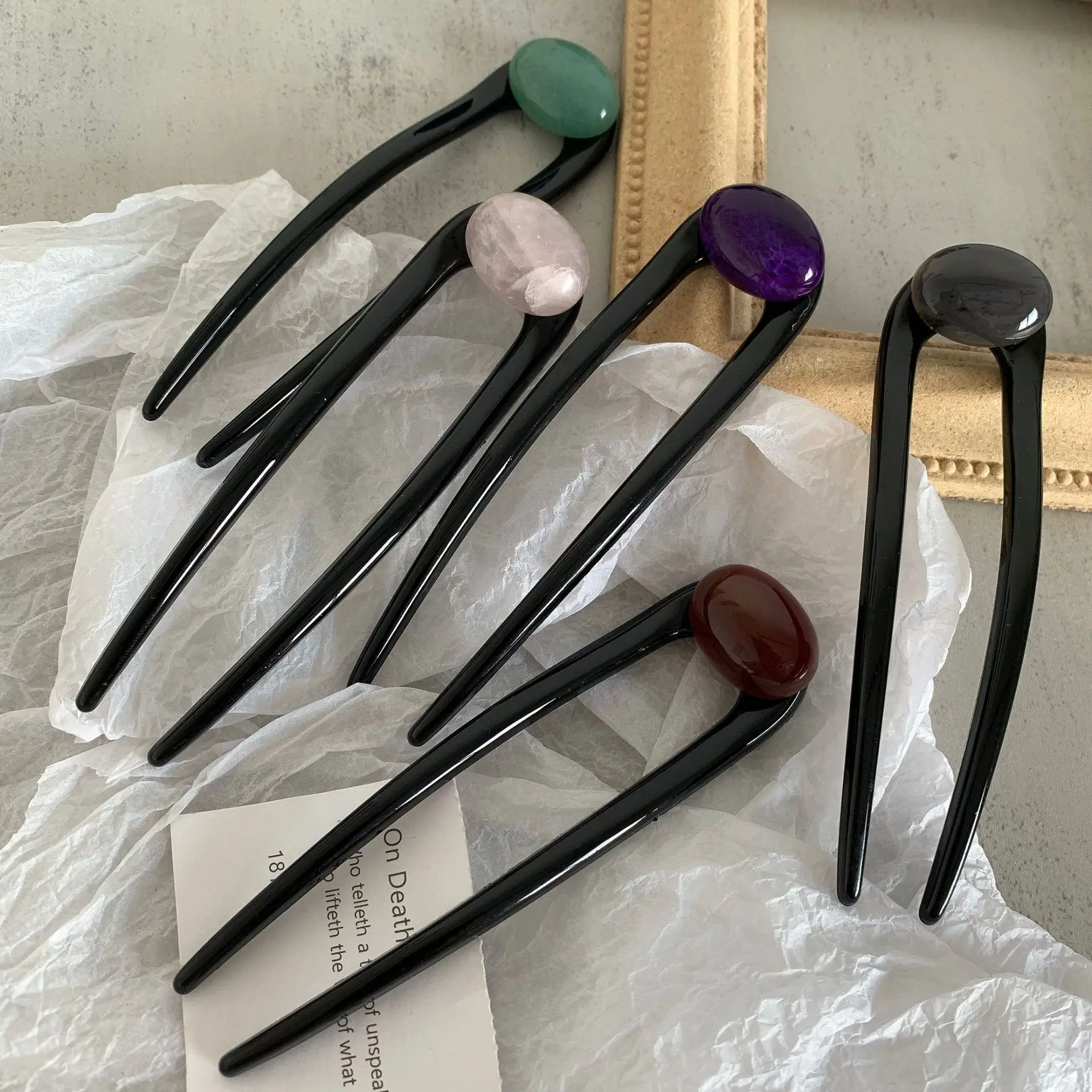 Аксессуары для взрослых шпильки волос пластиковая вилка гребень U-образной формы медные вилки