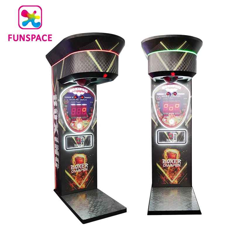 Funspace Amusement Coin Operated Games Punching Ultimate Maquina De Boxer Electronic Tickets Redemption Arcade Boxing  Machine