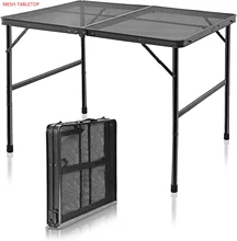 Camping Table Folding Table Roll Up Portable Camp Table for Travel, Garden, Picnic, RV, Party, Barbecue