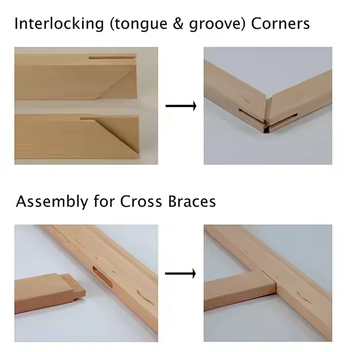Tercel Art Canvas Wooden Frames Strip Stretcher Pine Wood Strips Bar Set for Painting Frames Strip