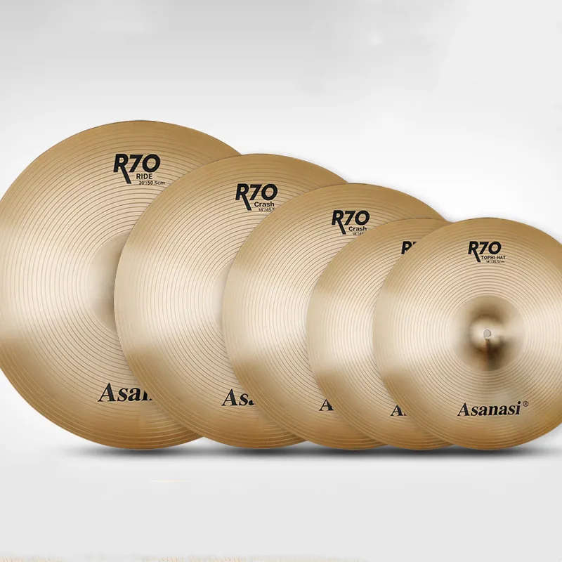 4pcs Drum Set with 14 16 18 20 Inch Alloy Drum Cymbal Gong 