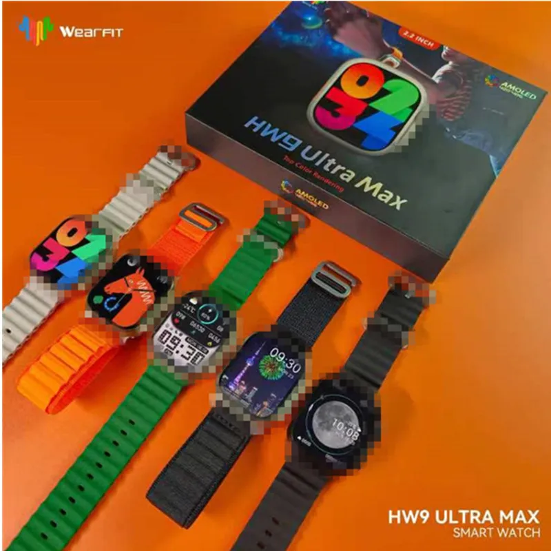Amoled Hw9 Ultra Max Smartwatch 2.2inch Screen Hemp Rope Strap Iwo ...