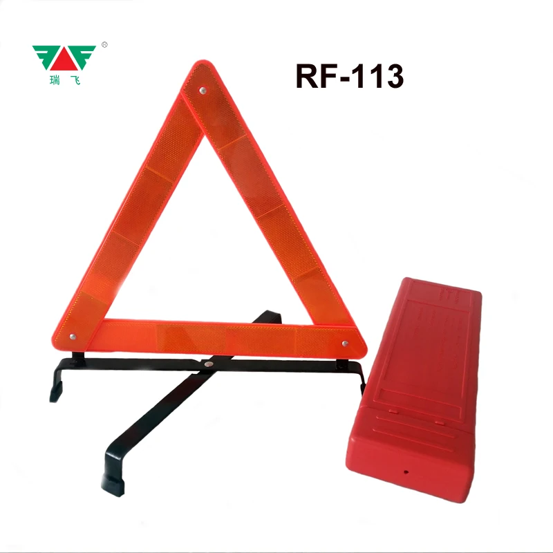 JIUY Car Vehicle Emergency Breakdown Warning Sign Triangle Reflective Road Safety foldable Reflective Road Safety red 