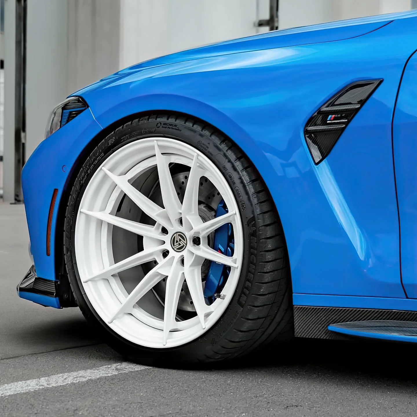 XL White Wheel MonoBlock Custom Deep Concave Racing Car Wheel 5x112 5x120 5x114.3 Forged Alloy Car Wheel Rim for bmw Audi Benz - Image 1