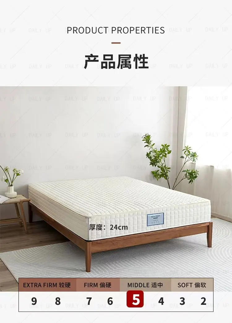 Thickened Bed Mattress With Pocket Spring Air Breathable Adults King Size Memory Foam Mattress Hotel Bedding Sleep
