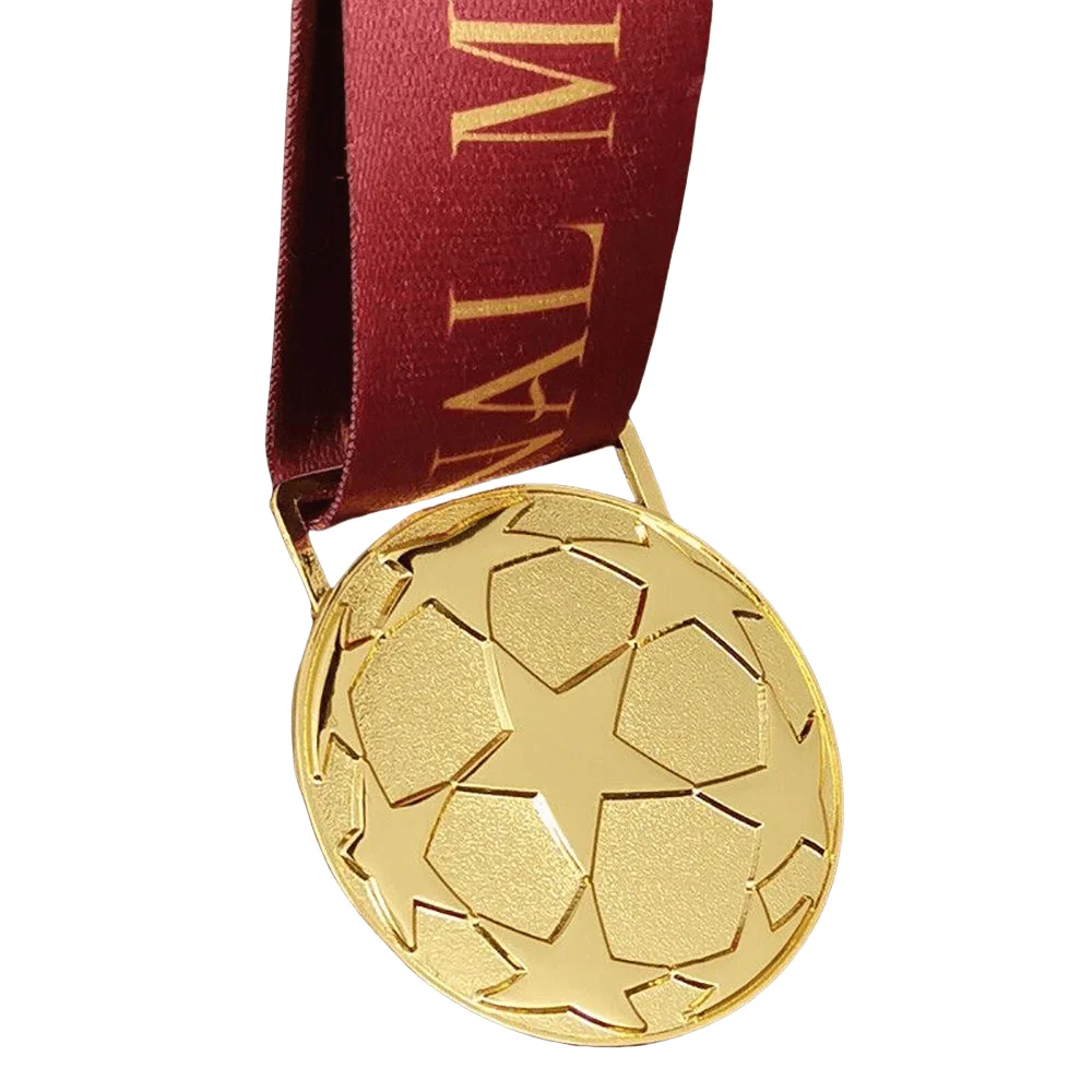 Venta al por mayor Diseño de alta calidad Su propia aleación de zinc en blanco 3D Oro Premio Medalla de carrera Medalla de metal deportiva personalizada 1