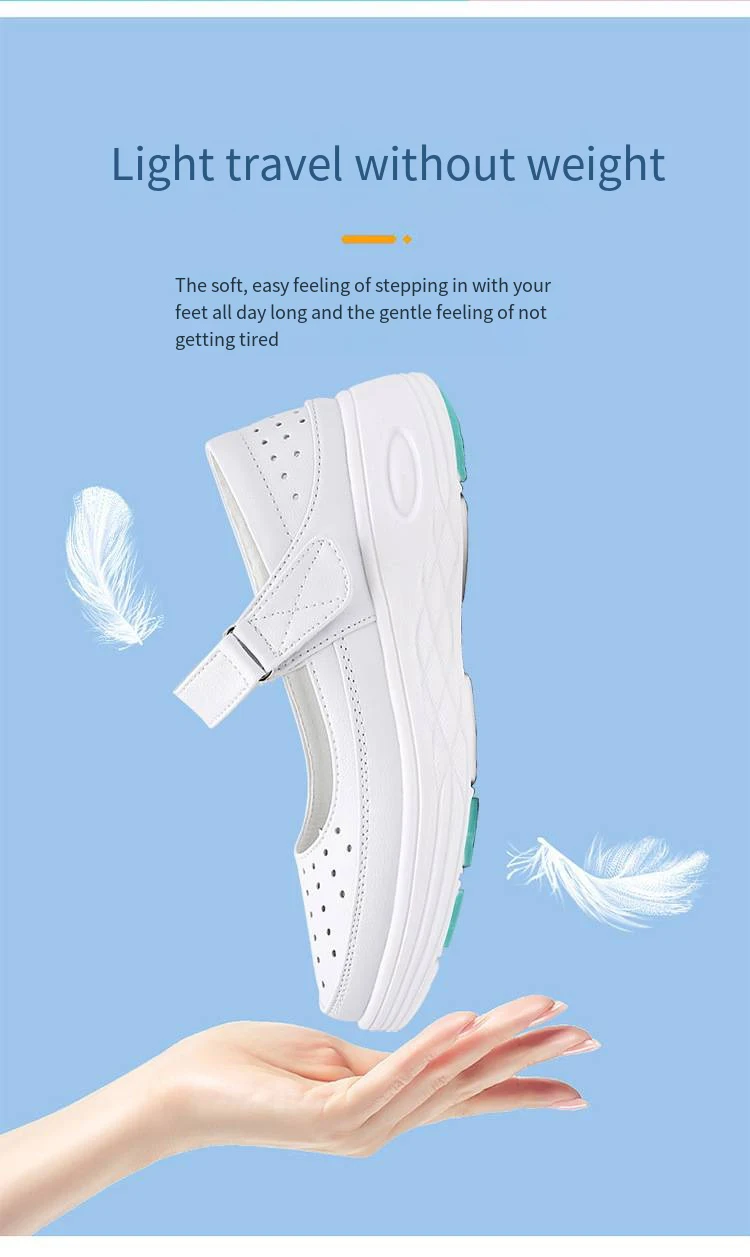 HOT Women's Nursing Shoes for Hospital Nurse White Shoes Casual Comfort Breathable Soft Bottom Flat Anti-slip Safety Work Shoes