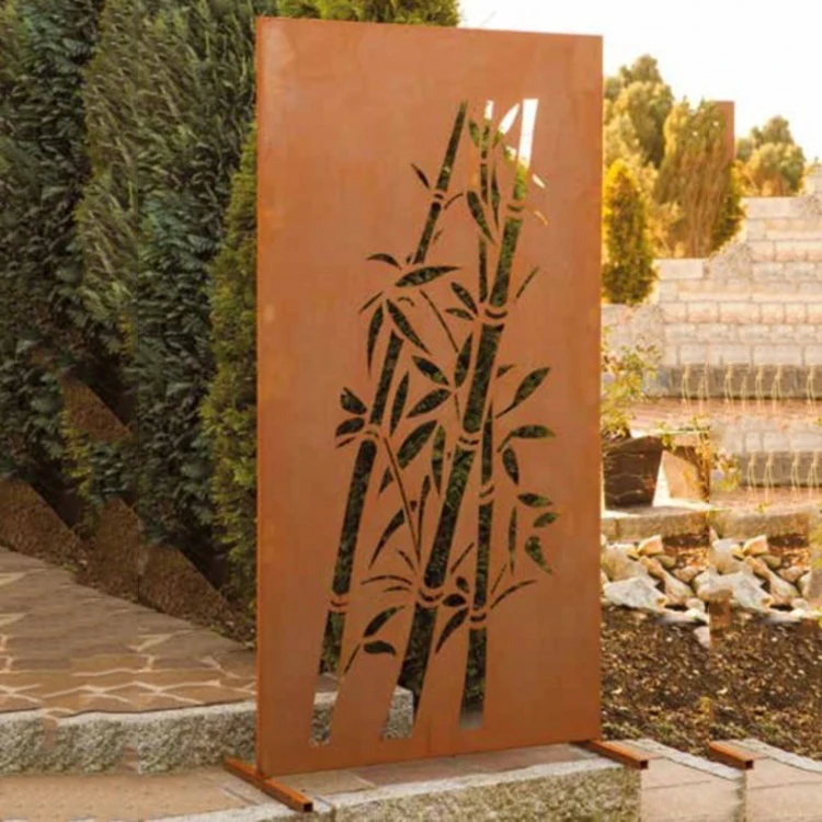 Customizable Outdoor Corten Steel Wall Panel Laser Cut Corten Steel