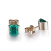 18K Lab Created Emerald Earrings