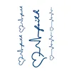 GZ-046  Vertical Script Heartbeat Line
