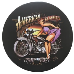 Plaque Murale Métal Ronde – Motobecane – Style Art Déco Vintage – Neuf
