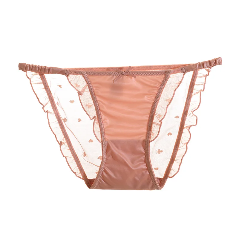 Ladies Underpants Briefs Bowknot Panties Breathable Women's Satin