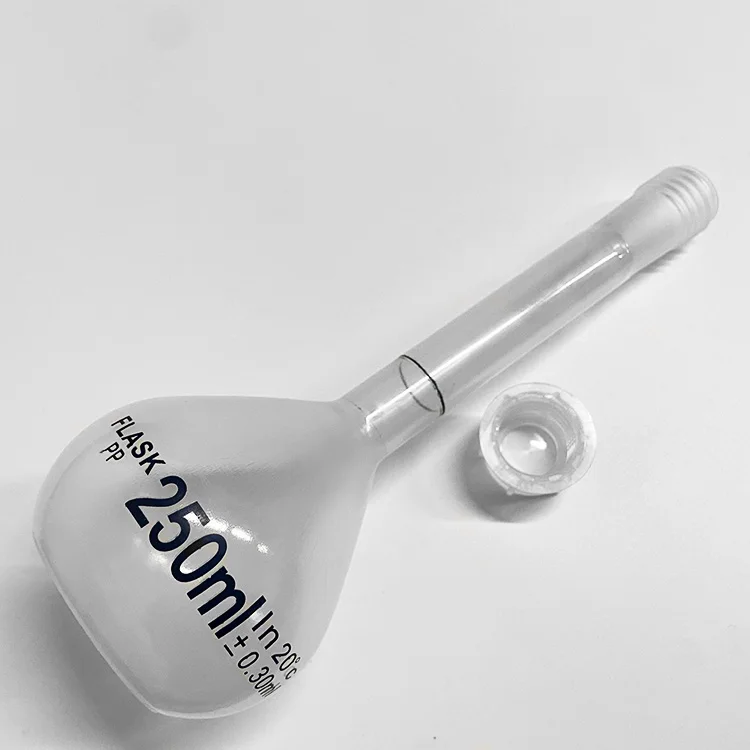 100ml Plastic Lab Volumetric Measuring Flasks with Snap Caps Measuring Flask Heatproof for Laboratory