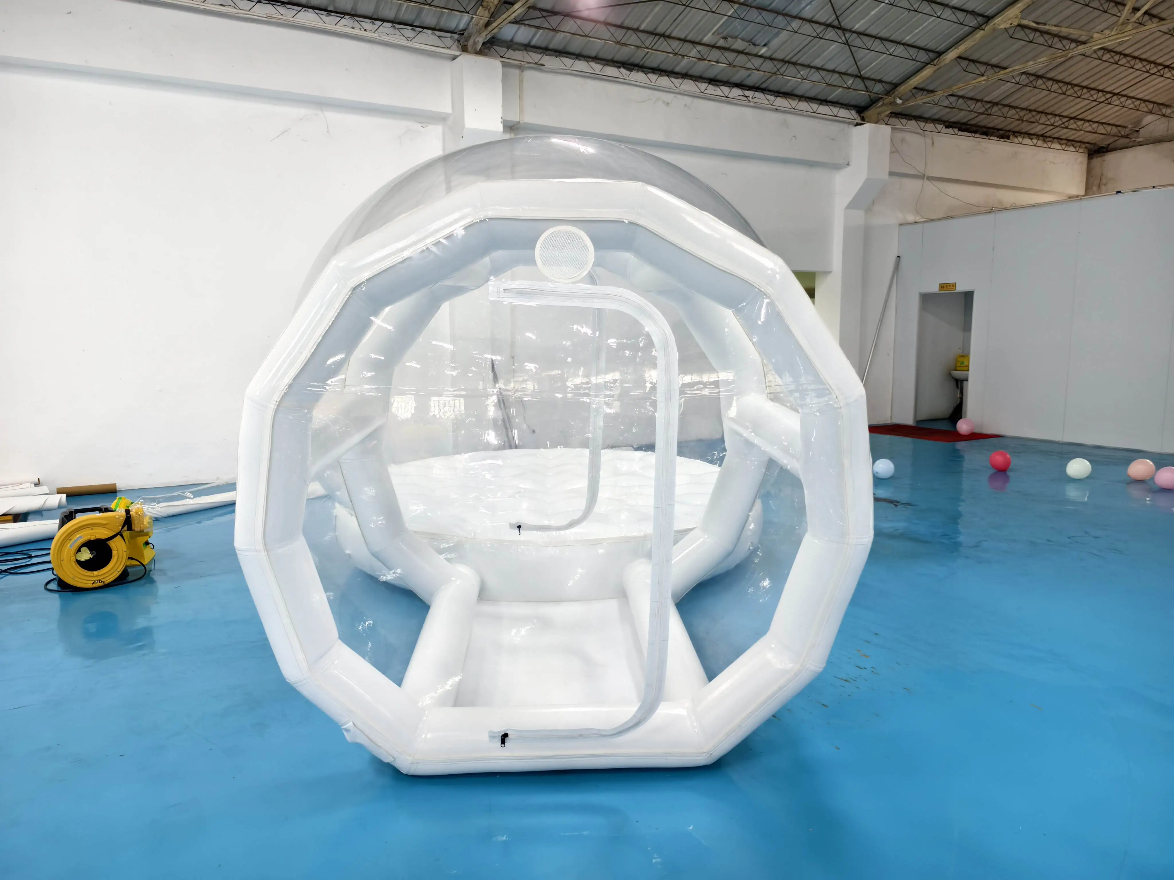 White Inflatable Jump House Outdoor Amusement Bubble Castle Bounce House Party Tents Dome Bubble Tent for Kids' Parties