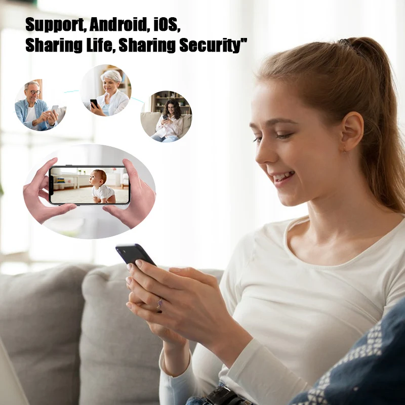 Indoor Camera for Home Security with Night Vision Pet Camera with Phone App Indoor Security Camera Motion Detection