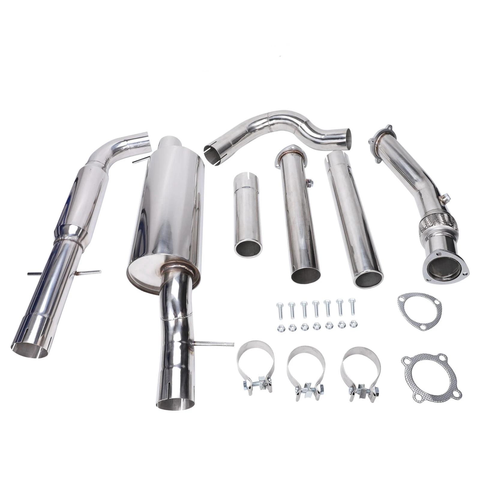 Stainless Racing Manifold Header Exhaust For VW Golf GTI Jetta MK4 99-04 1.8L 3" Turbo Back Exhaust