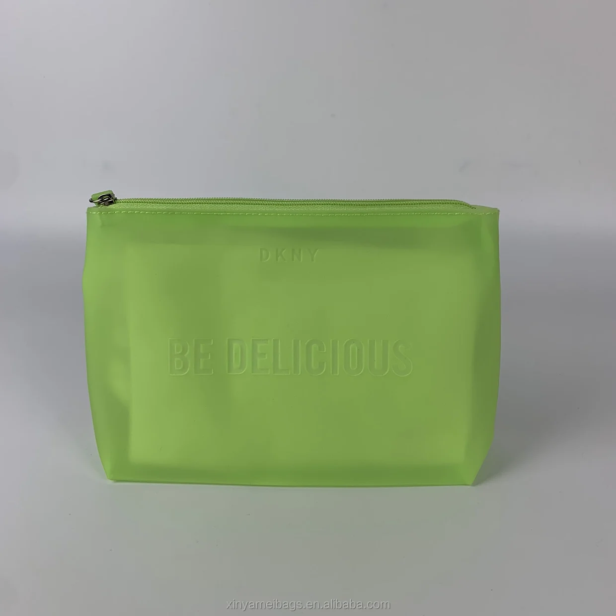 Silicone Feel Summer Make Up Jelly Cosmetics Bag With Debossed Logo