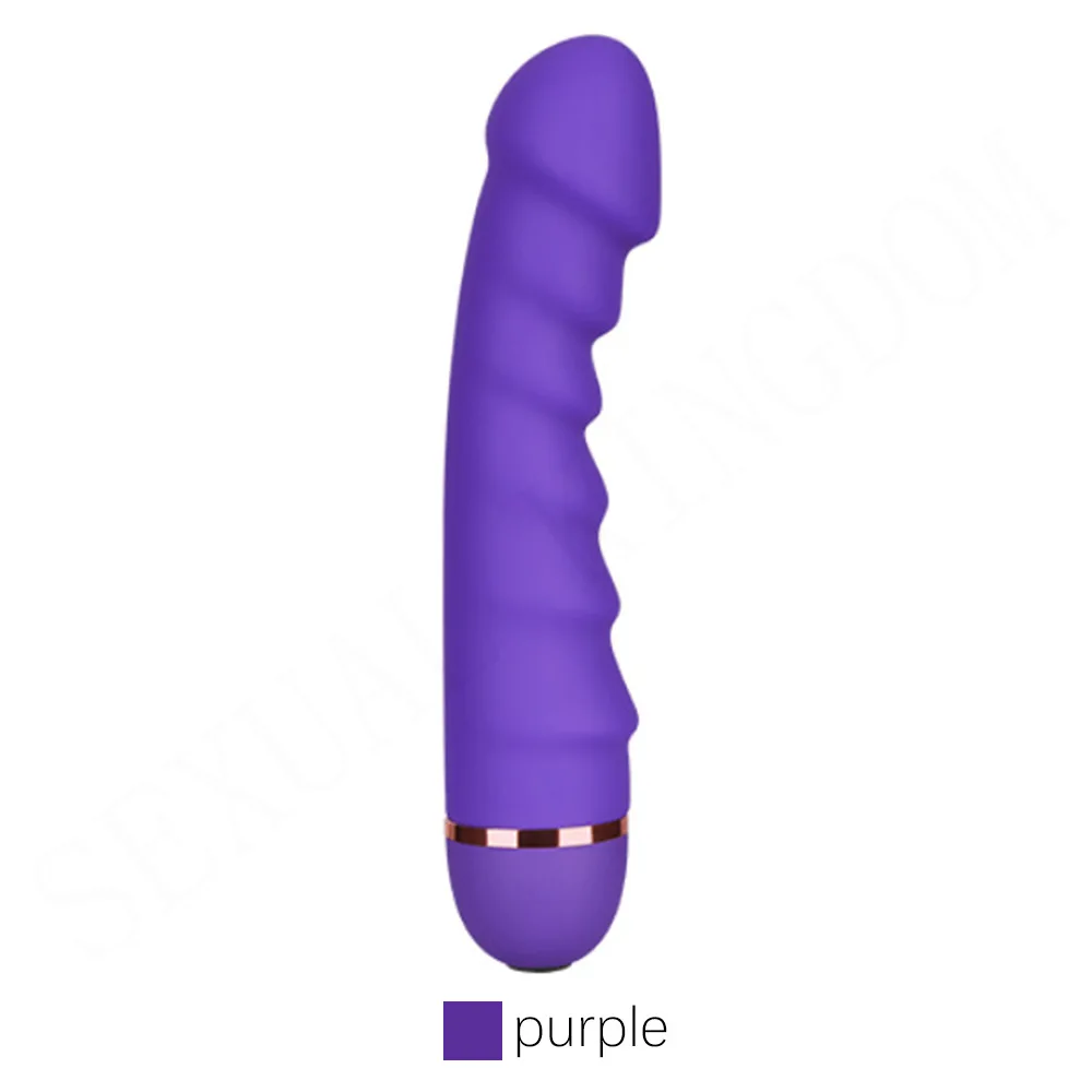 Multi Frequency Small Mini Strapless Funny Vibrating Dildo Vibrator G Spot Av Wand Massage Purple Dildo Vibrator for Anal