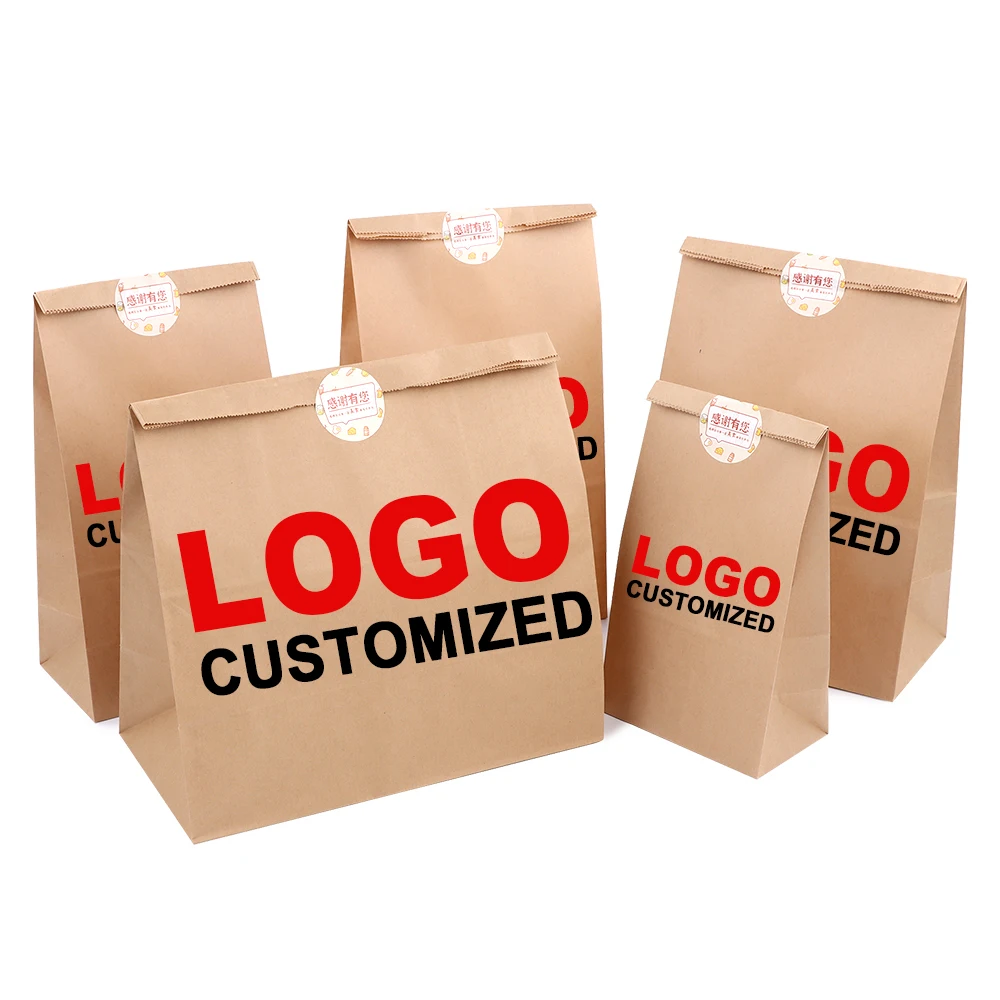 Kraft Paper Food Bakery Grocery Bags