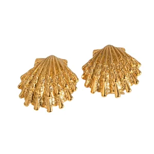 Latest Fashion Waterproof Stainless Steel Drop Earrings Ocean Shell Stud Earrings for Girls and Women