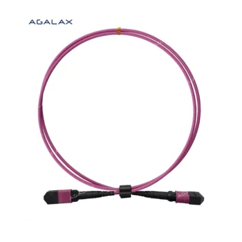 High Performance MM OM4 MPO/MTP Patch Cord, 12F MPO/PC(F)-12F MPO/PC(M), 3.0mm LZSH Cable Jacket Polarity B for Data Centers