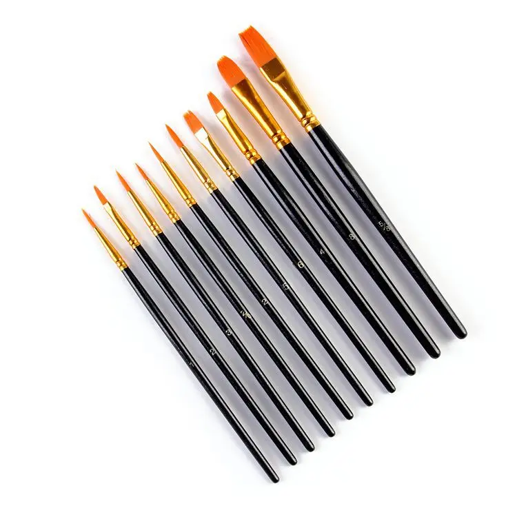 10pcs/set Artist Paint Brushes Set Brushes For Art Painting Watercolor