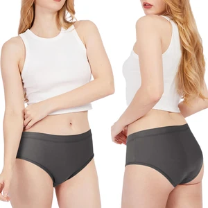 Hypoallergenic Womens Bamboo Viscose Underwear Briefs Soft Breathable Mid Waist Underpants Comfort Panties
