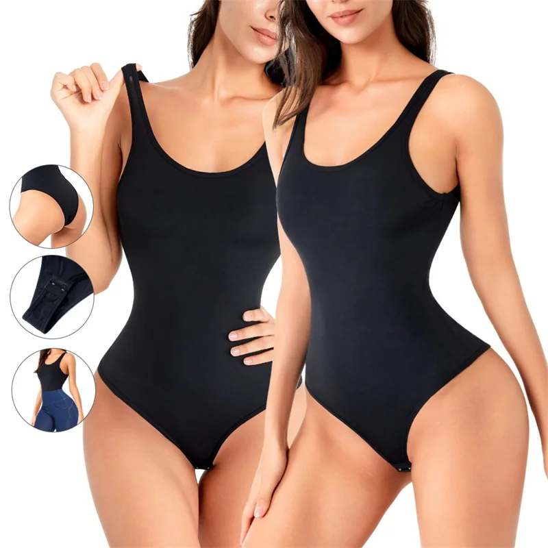 Custom Plus Size Women Full Body Backless Tummy Control Panty Seamless High Waist Trainer Shaper Thong Bodysuit Shapewear supplier