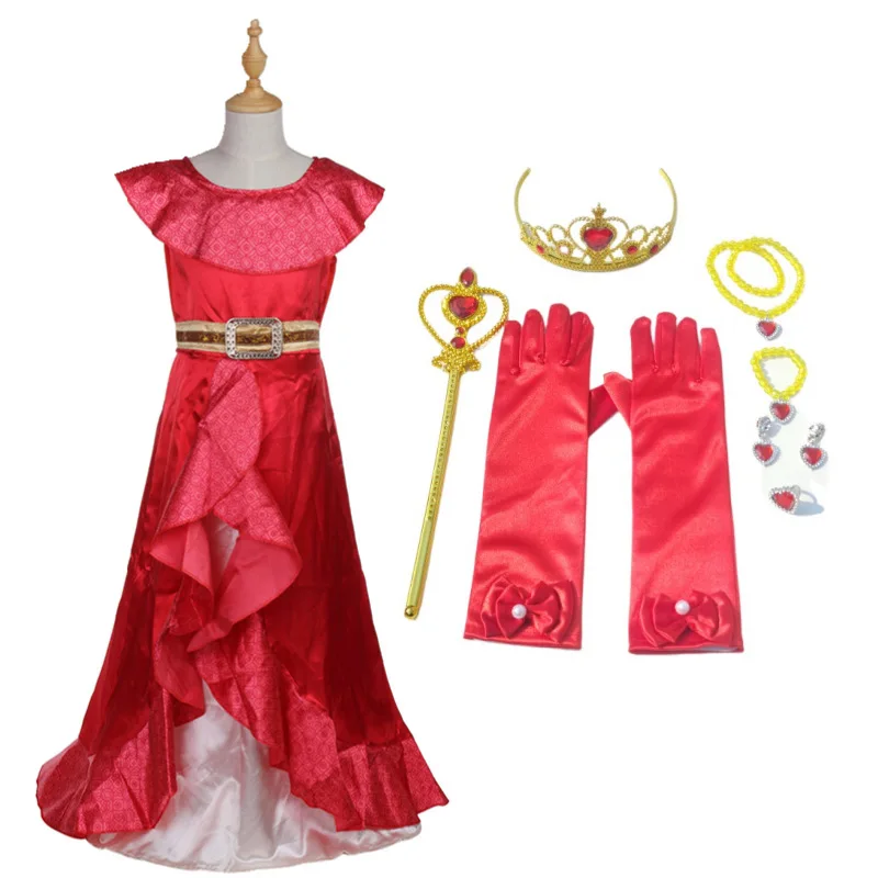 Elena Princess Dresses Elegant Red Ball Gown for Girls