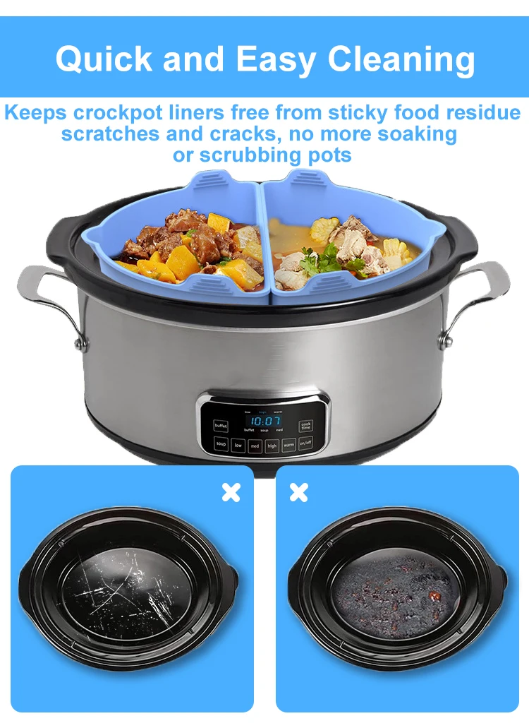 Factory Directly Sale Silicone Crockpot Liner Reusable Crockpot