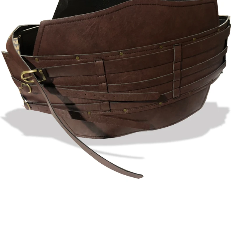 Стимпанк широкий пояс для женщин винтажные мужские рыцарские доспехи средневековый пиратский костюм Пояс аксессуары косплея