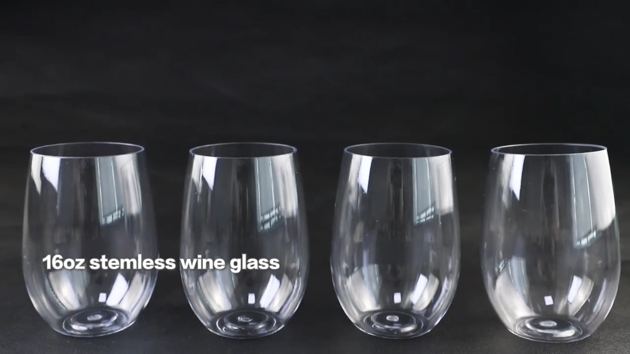 Bulk Pet Or Acrylic Plastic Wine Glass 14oz Custom Party